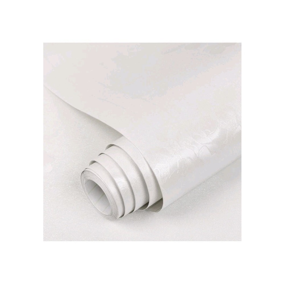 Tanone White Embossed Peel & Stick Vinyl Contact Paper 15.8"‎ x 118"